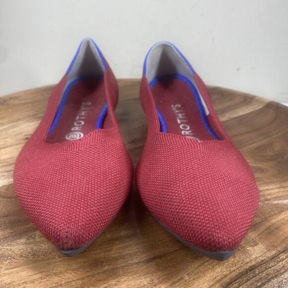 Rothys The Point Chili Red Womens Red Size 9.5 Slip On Ballet Flats Shoes - Picture 4 of 10